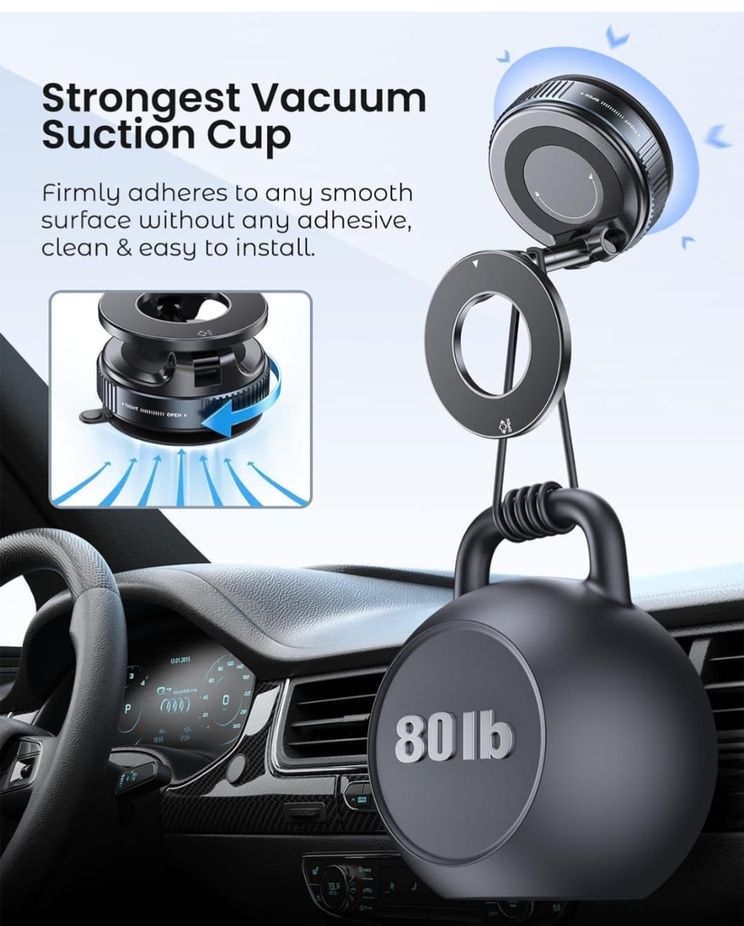 360° Rotate Vacuum Magnetic Phone Holder